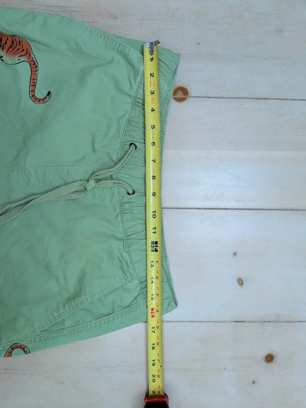 Sun + Stone Tiger Print Green Drawstring Shorts Men’s M